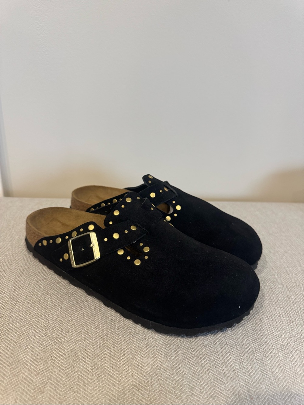 Birkenstock Rivets  Suede Studded Slip-On Clogs